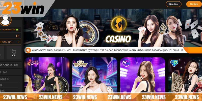 Sảnh Casino Trực Tuyến